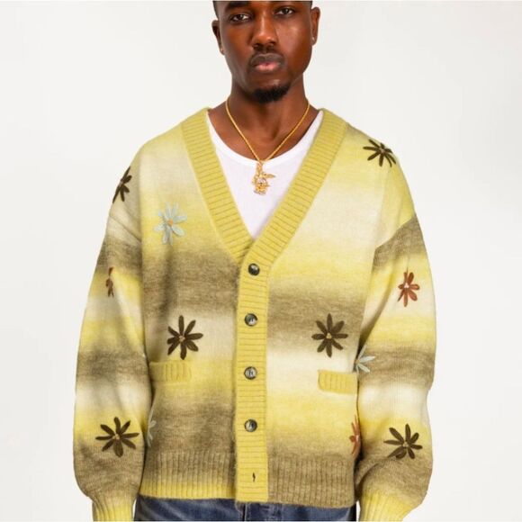 Patta Peace & Love Knitted Cardigan Sweater (L) - Picture 7 of 8